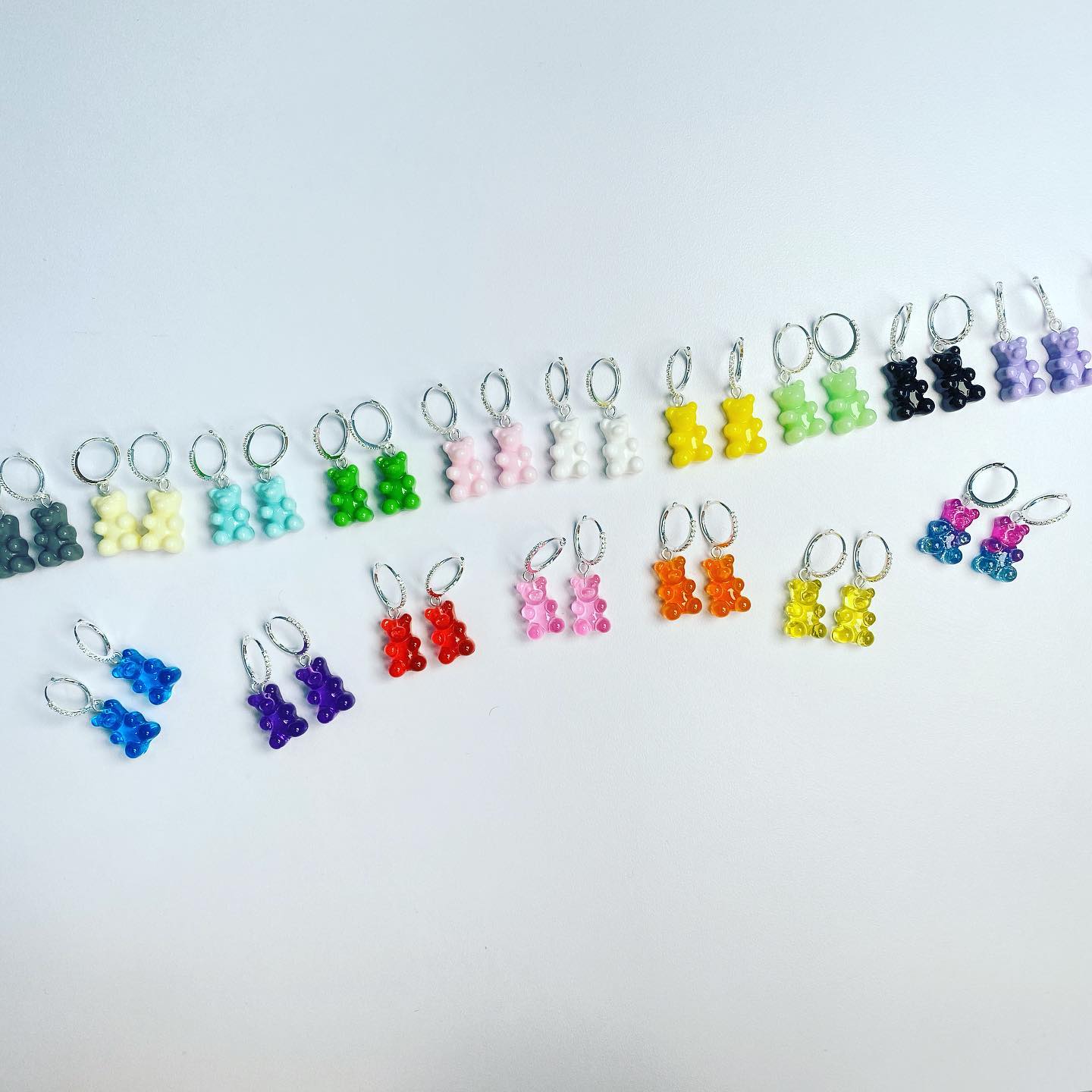 Gummy Bear Pendants in Translucent Jelly Colors