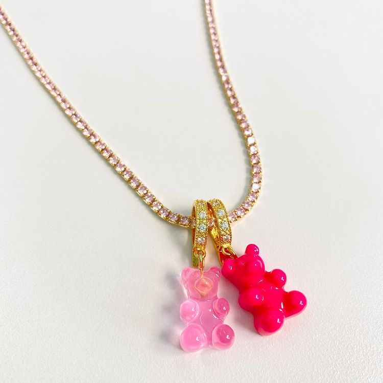 Gummy Bear Pendants in Translucent Jelly Colors