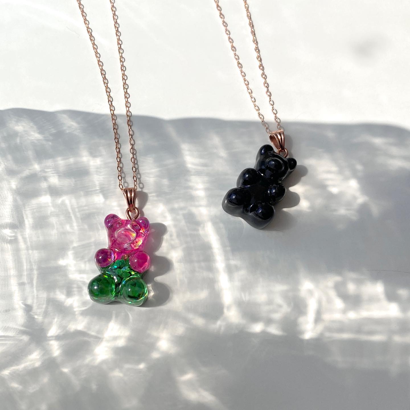Gummy Bear Pendants in Translucent Jelly Colors