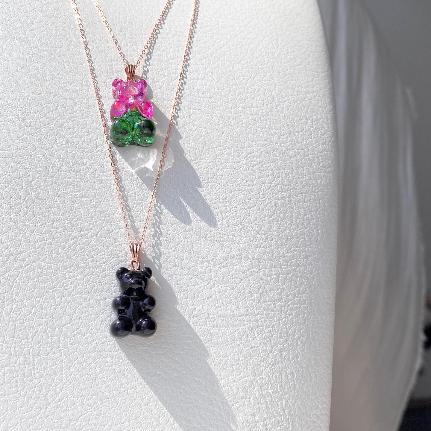 Gummy Bear Pendants in Translucent Jelly Colors