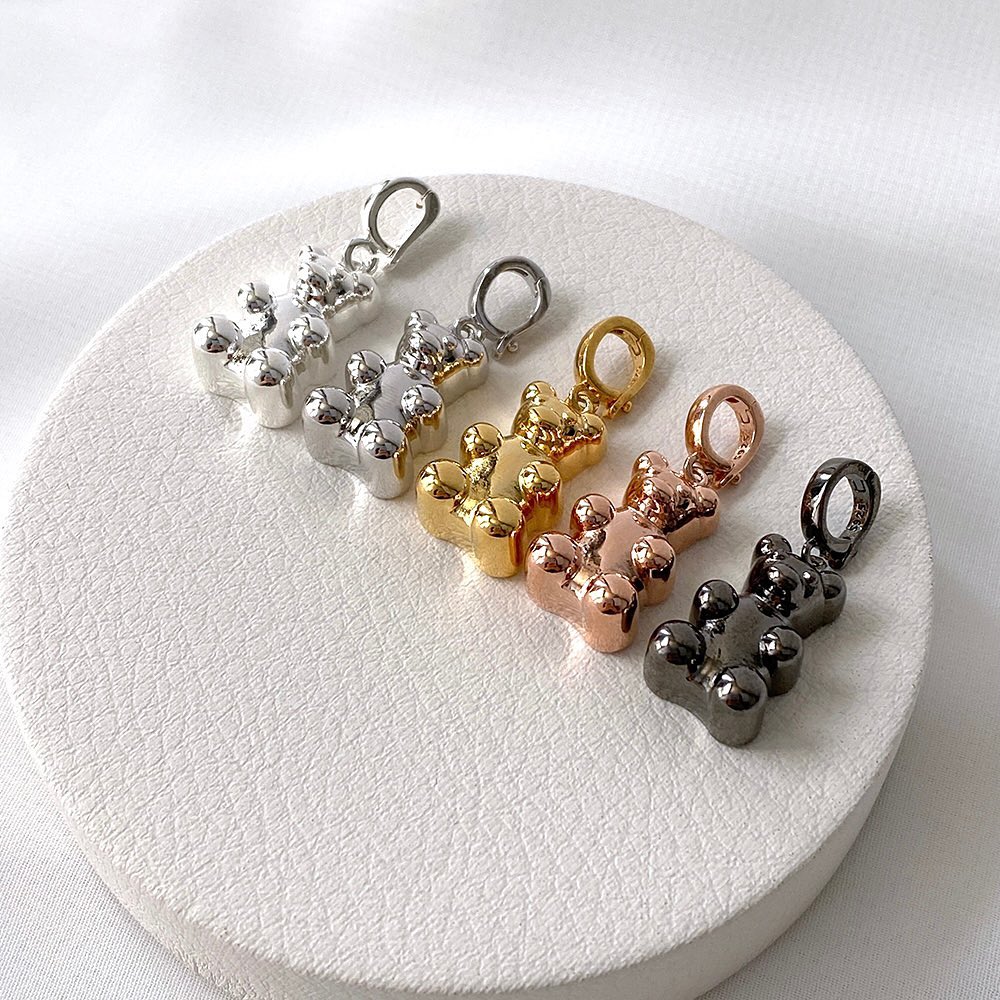 Luxurious Sterling Silver Gummy Bear Pendant